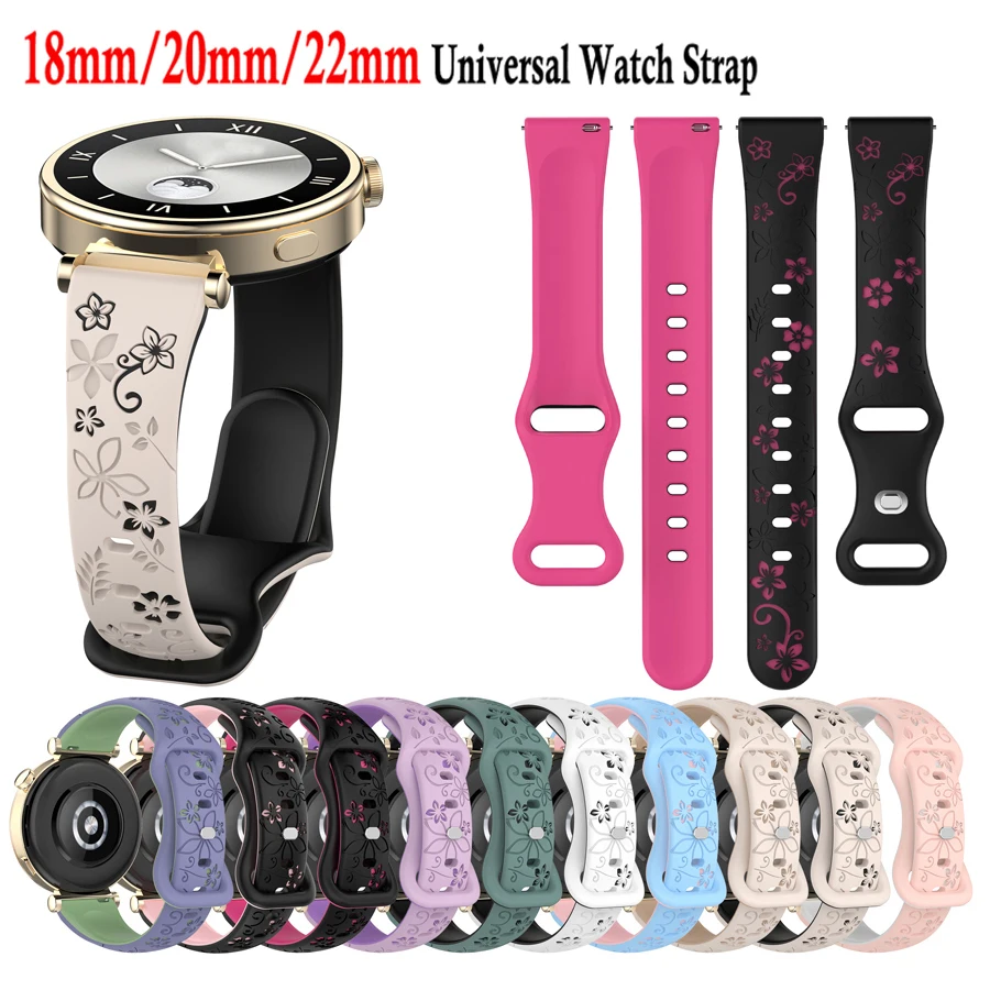 

Soft Silicone Watch Band Quick Release Rubber Watch Strap 18mm 20mm 22mm Universal Watch Strap Watch Replacement Watchband