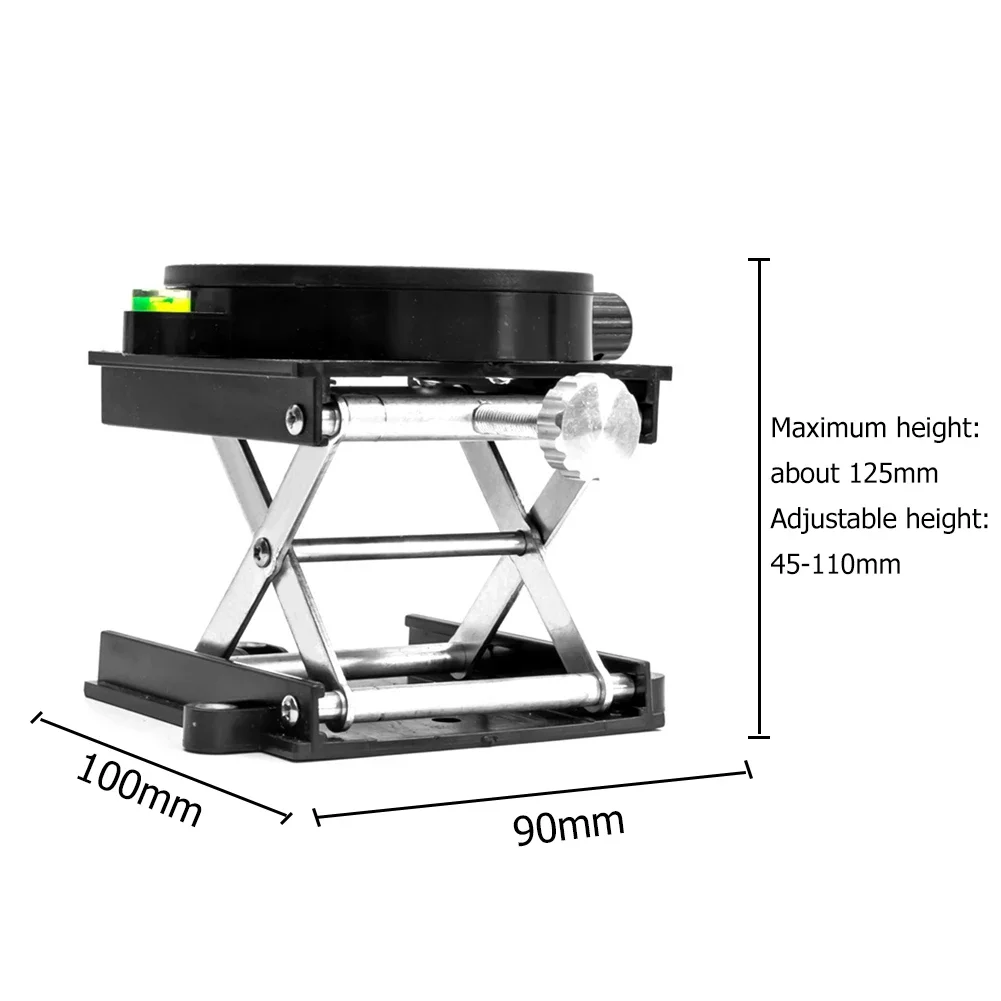 Adjustable Lift Stand For Laser Level 360-Degree Rotation Router Lift Table Adjustable Height Laser Level Lifting Platform