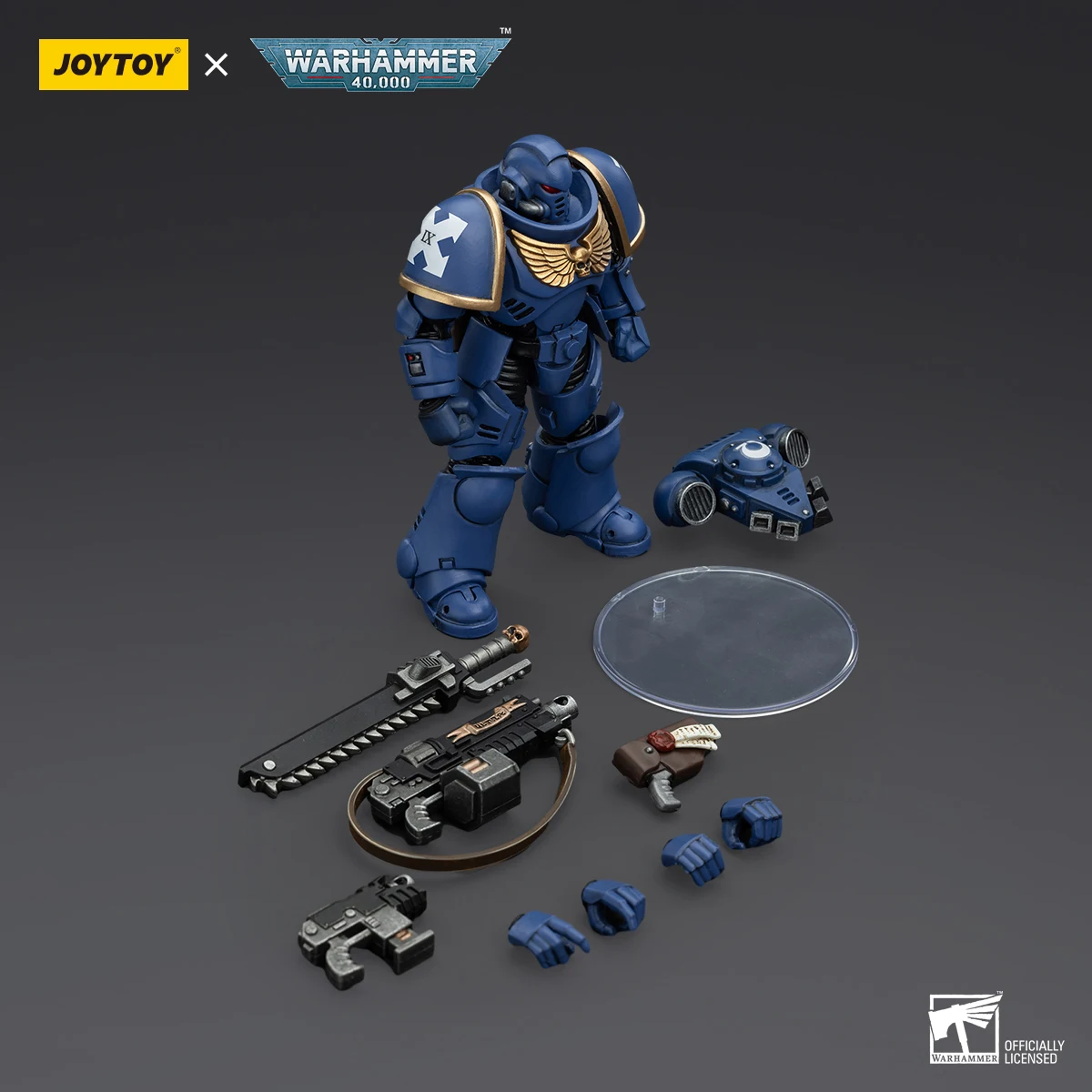 JOYTOY 1/18 Warhammer 40K Action Figure Space Marines Ultramarines Outriders Brother Catonus & Ultramarines Outriders Model Toy