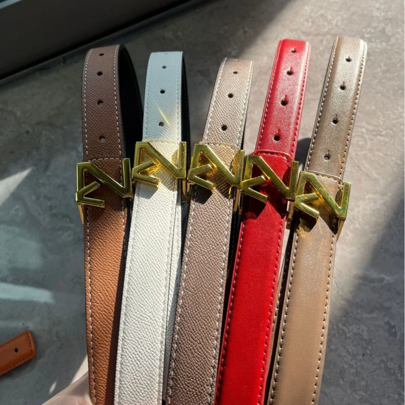 2025 حزام نسائي جديد من تصميم المصممين |   إبزيم حرف Z، فاخرية خفيفة، بسيط، راقي، حزام نسائي متعدد الوظائف