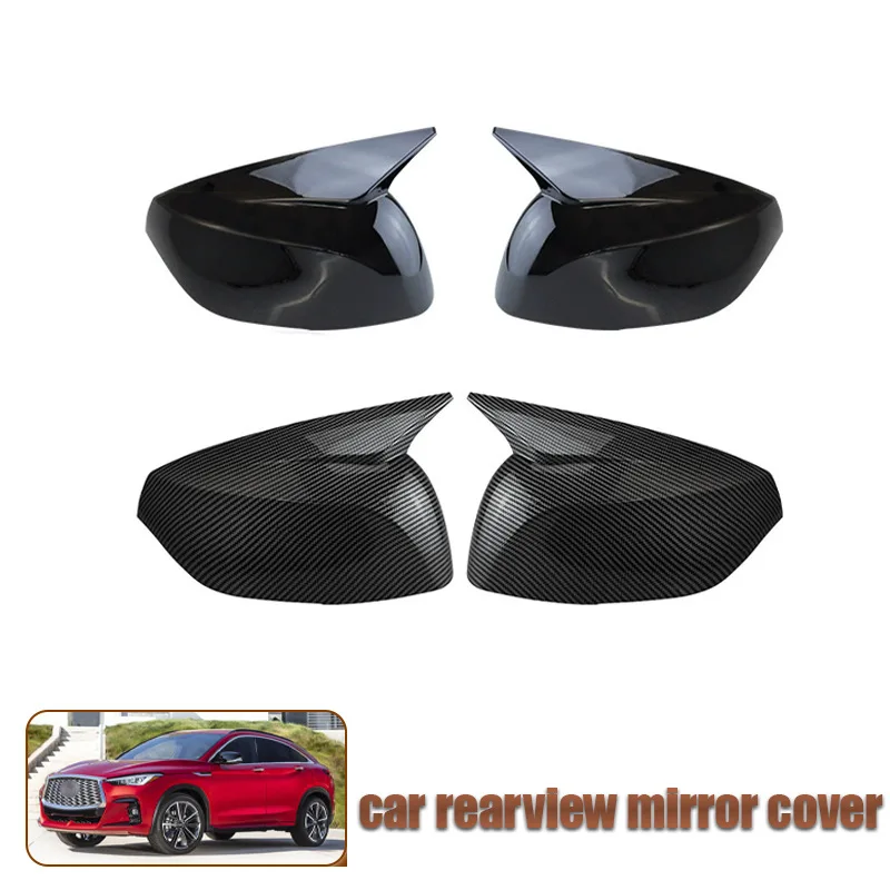 

For 19-24 models of Infiniti QX50 QX55 cow horn rearview mirror cover and reverse mirror shell pasting