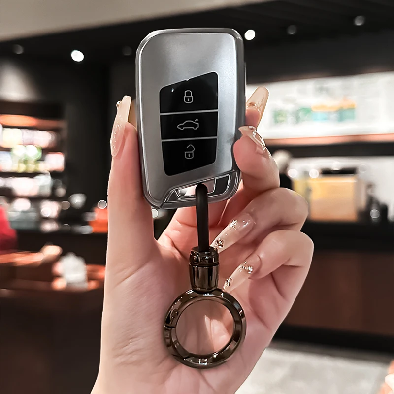 TPU Car Smart Key Cover Case Holder Shell Fob for VW Volkswagen Passat B6 B7 B8 CC Arteon Magotan GTE Auto Keychain Accessories