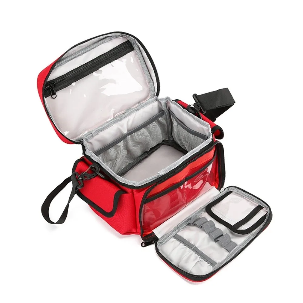 

Waterproof Double Layer Medicine Bag Emergency Rescue Empty Emergency Trauma Bag Portable Multi-pocket First Responder Organizer