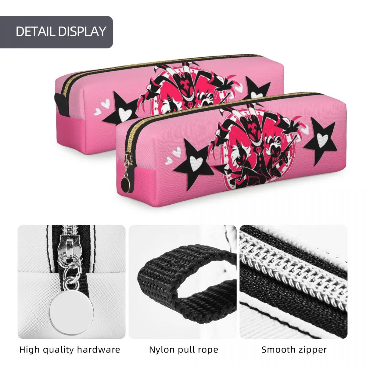 الإبداعية لونا أنيمي مقلمة Helluva Boss Merch صندوق القلم أكياس أطفال سعة كبيرة الطلاب الهدايا المدرسية pencelcases