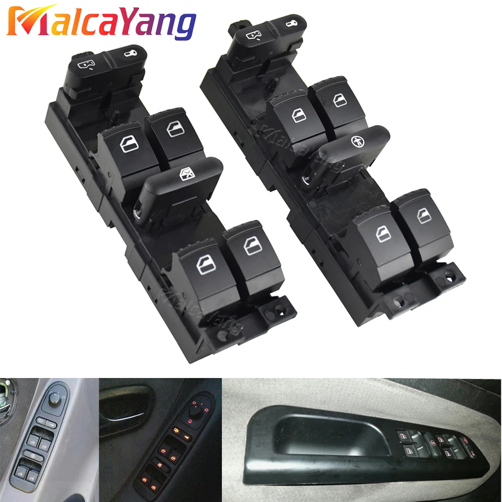 For Volkswagen Golf 4 Jetta Bora Passat B5 Seat Leon Toledo 2000-2006 1J4959857 Master Window Panel Switch 1J4959857D 1J4959857B