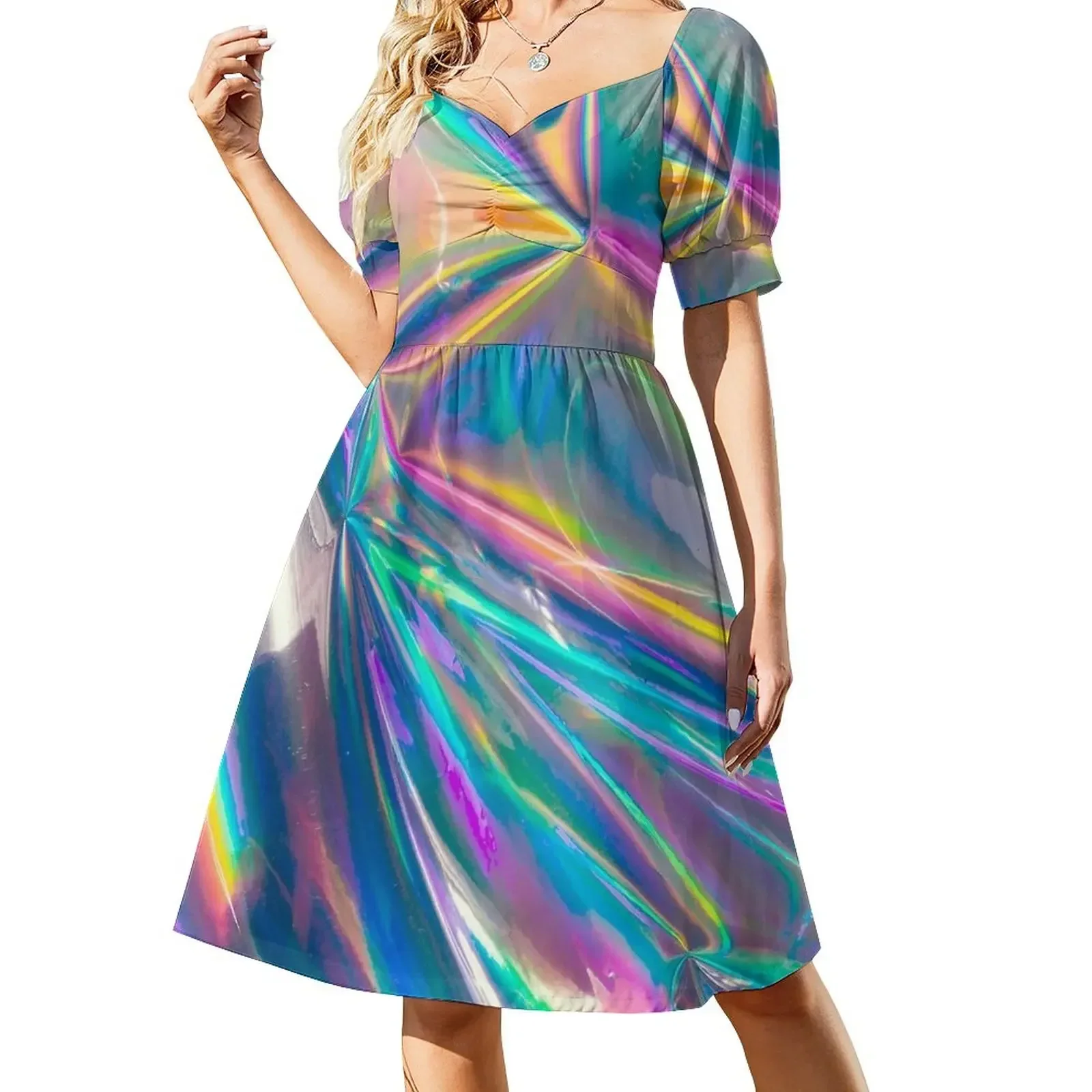 

Holographic Sleeveless Dress women formal occasion dresses dresses for special events Long veiled dresses Dress