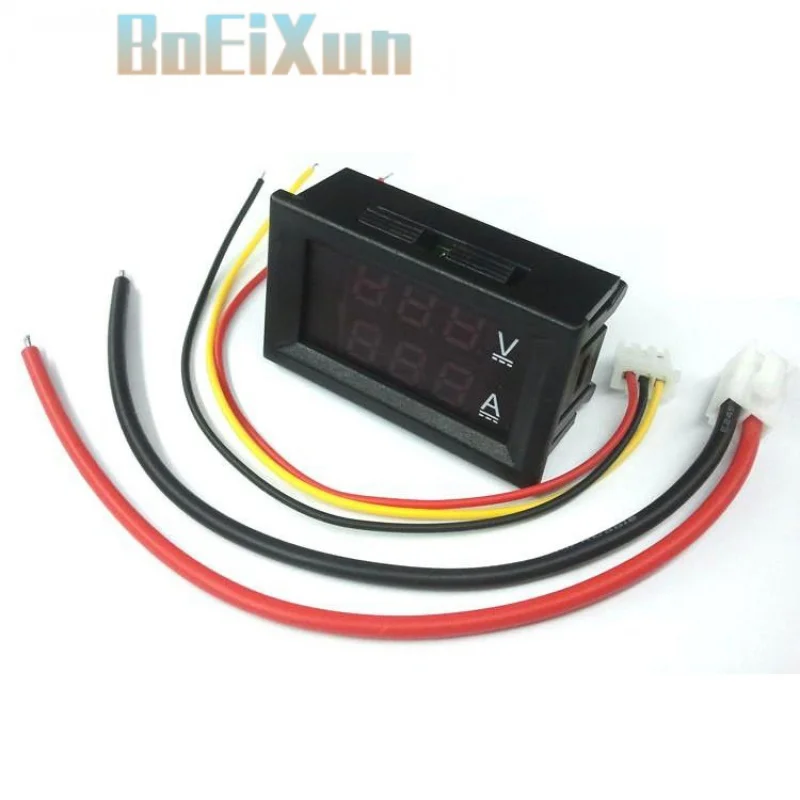 DC7V-100V 10A 50A 100A LED DC dual display digital voltage and current meter head, high voltage version