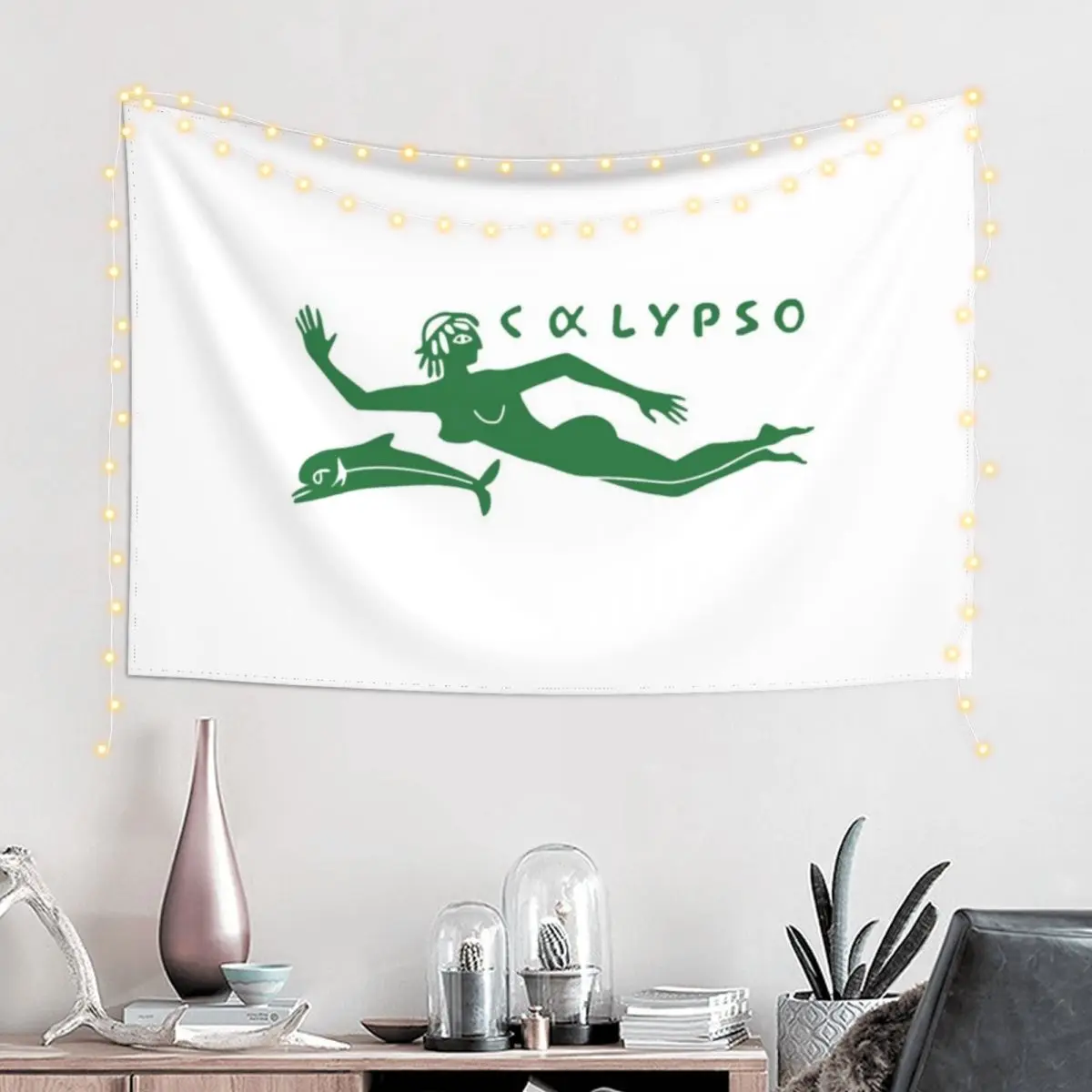 RV Calypso, Jacques Yves Cousteau Tapestry Bedrooms Decorations Aesthetic Decoration Aesthetic Home Decor Tapestry