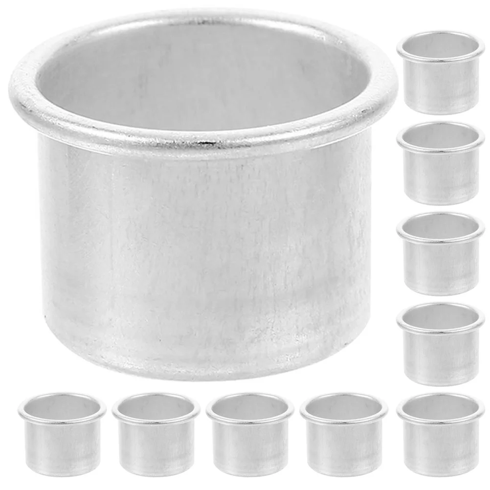 25 Pcs Metal Cup Tea Light Tin Decorative Containers Insert Candlestick Aluminum Holder Votive Holders Household Cups