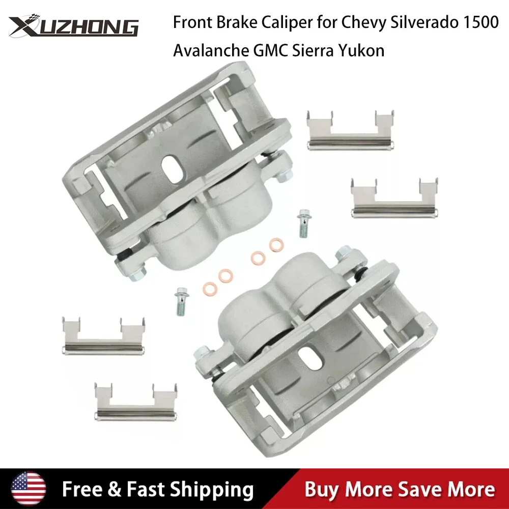 

Передняя пара (2), тормозной суппорт для Chevy Silverado 1500 Avalanche GMC Sierra Yukon