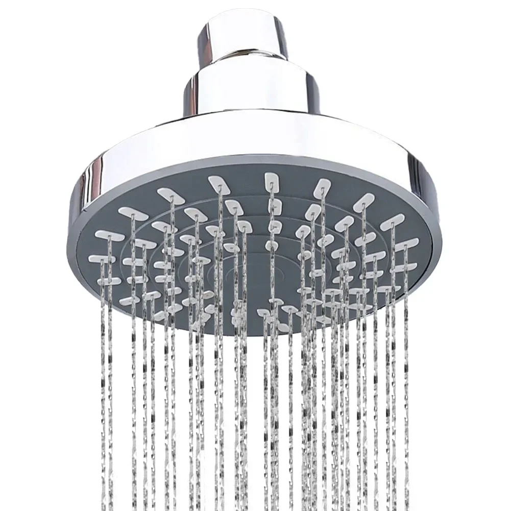 Durable Shower Head Fixtures Self-cleaning Nozzle Wall-Mounted Water Flow Limiter With Ball Joint Adjustable Flow