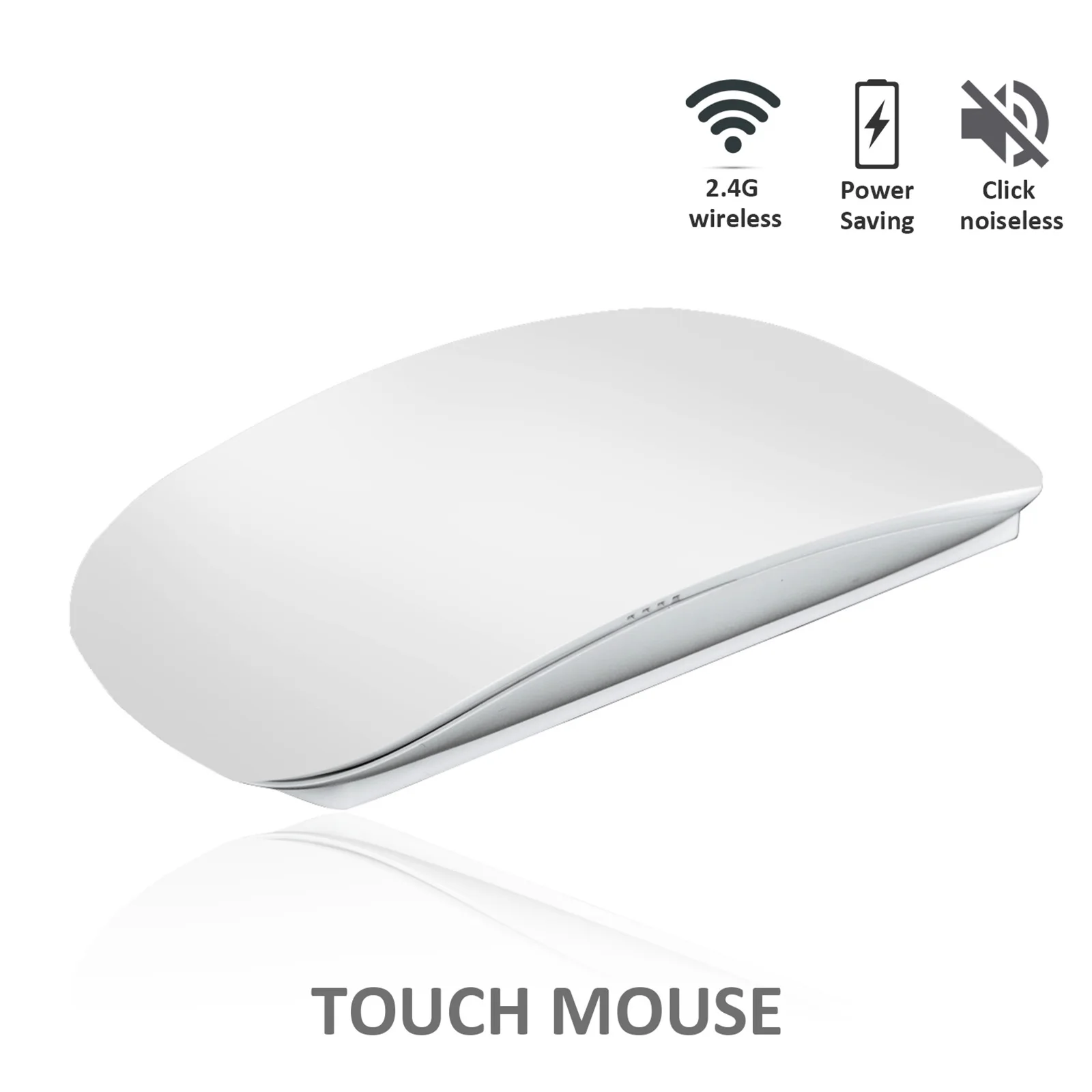 

Chuyi's New Silent And Touchable 2.4G Wireless Touch Mouse Slim Lightweight Four-wheel Touch Wireless Mouse Tablet Office Mouse