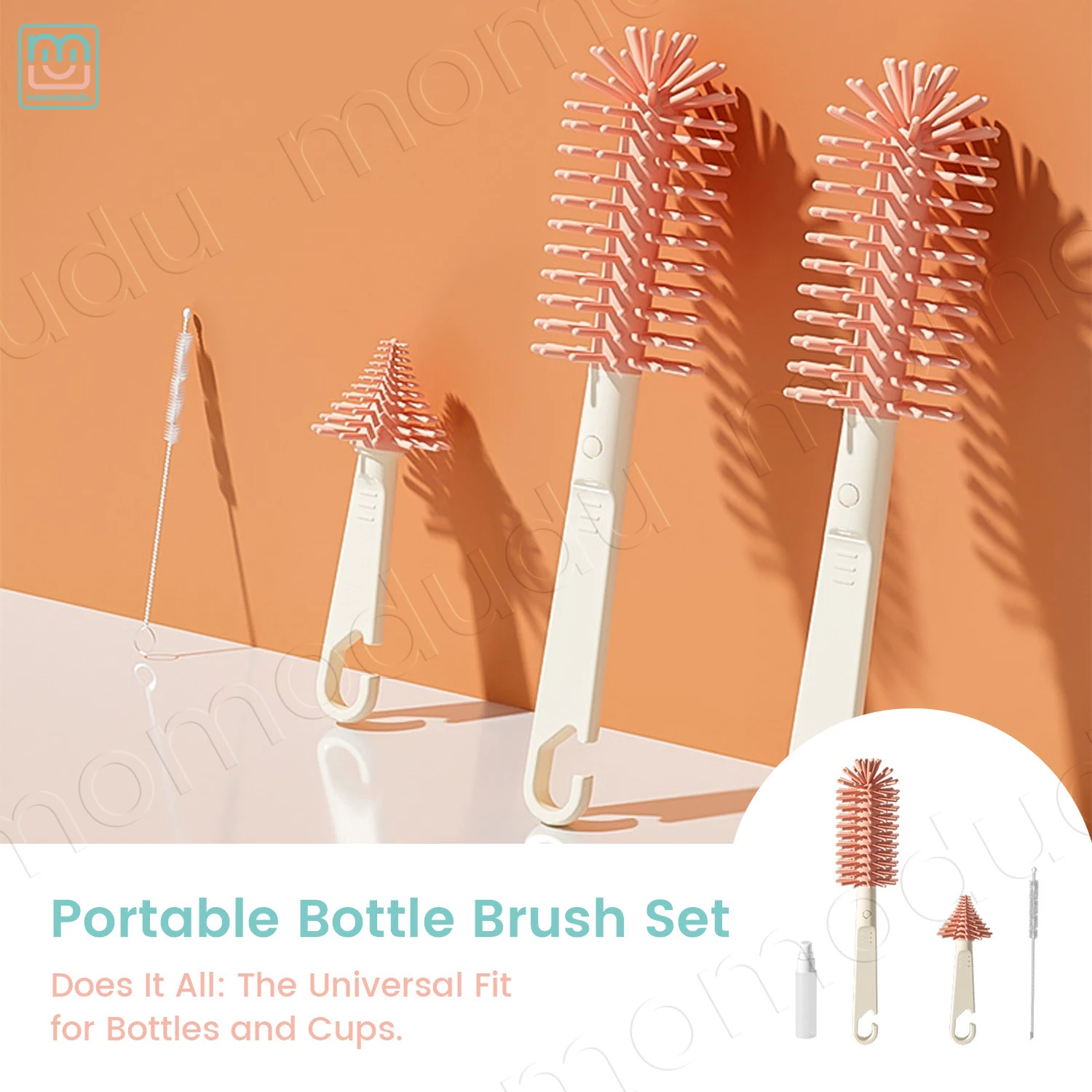 

Silicone Bottle Cleaning Brush Baby Pacifier Straw Scrubber Small Brush 360 Degree Glass Cup Washing Kitchen Cleaning Tool Set