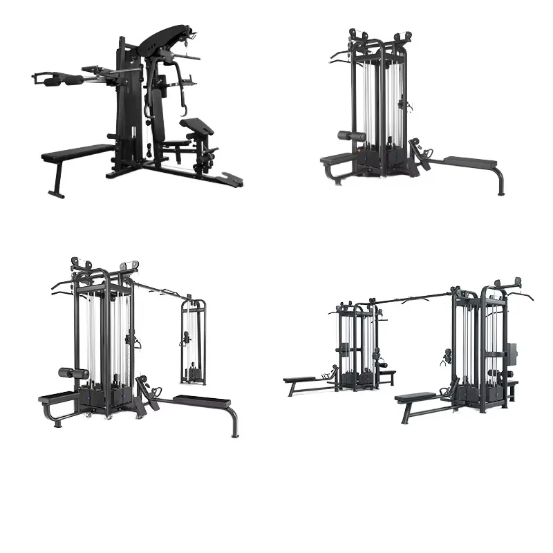 

Commercial Gym Comprehensive Trainer Equipment, 4, 5 & 8-Person Stations with Benches & Racks