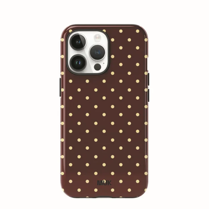 Luxuriöse Y2K Kleine Polka Dot Handyhülle für iPhone 17 16e 16 15 14 13 12 11 X XS XR XSMAX 7 8 Air Pro Max Plus Doppelschichtig