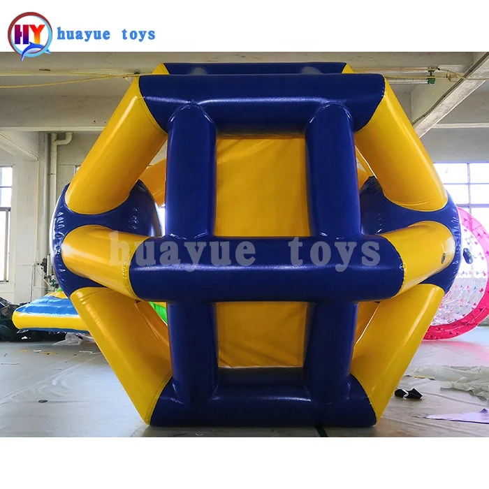 Chinese factory funny toys high quality inflatable water roller ball/inflatable water walking wheel for commercial activities