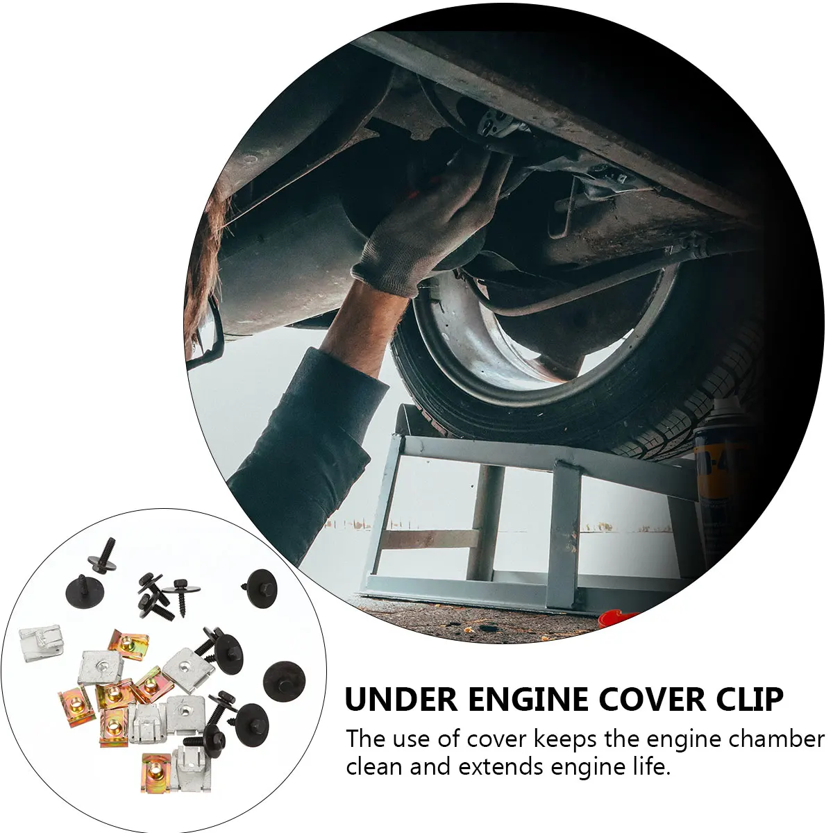 

24 Pcs Undertray Clips Engine Cover Fasteners Screws Stainless Steel Auto Underbody Shield Car Hardware Accessories