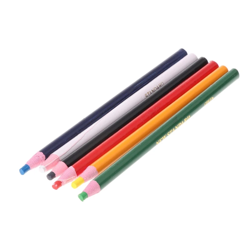 6 kleuren markers voor metaalglasstof China Grafiek Peel Off Grease Wax Pencil