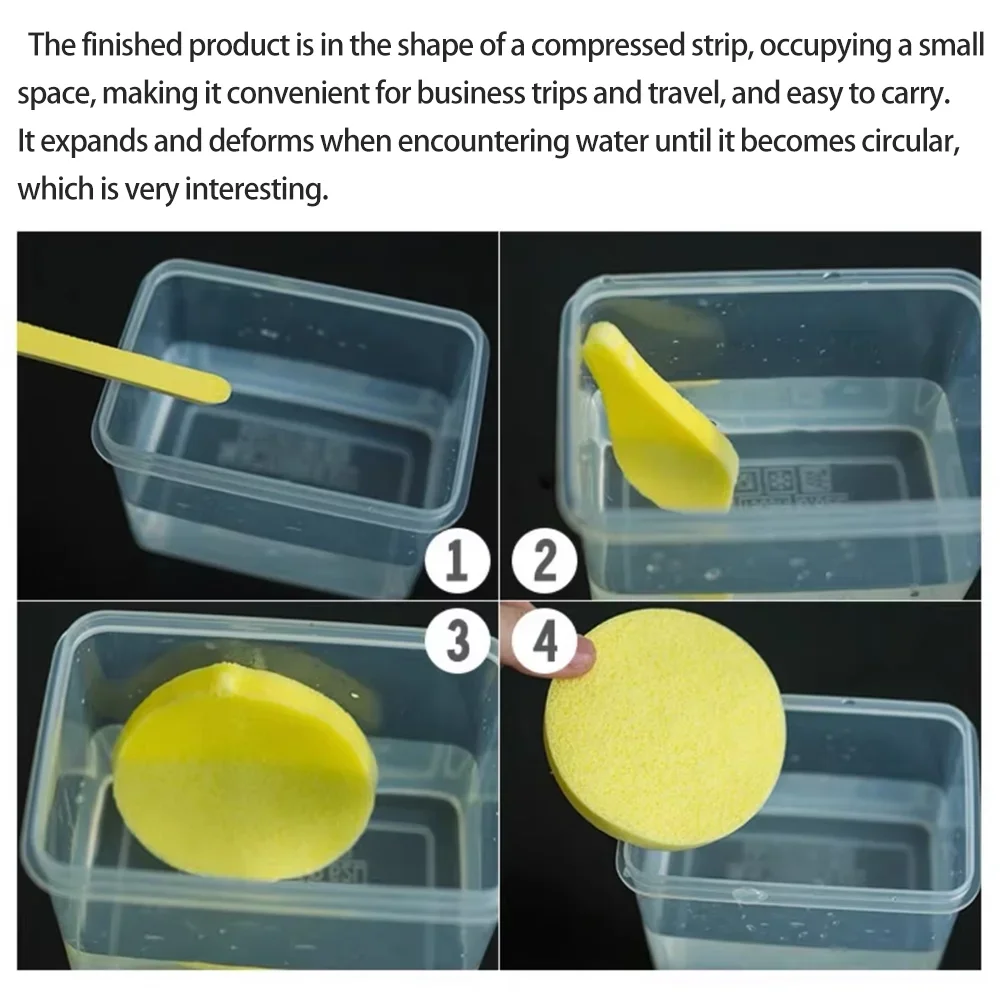 พัฟแต่งหน้า CHIVEY 12 ชิ้น/ชุด ฟองน้ำทำความสะอาดแบบอัดเม็ด สำหรับทำความสะอาดผิวหน้า ล้างหน้า ล้างเครื่องสำอาง อุปกรณ์ดูแลผิว