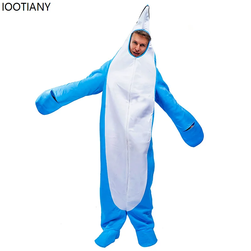 

CosplayHalloween Shark Cosplay Jumpsuit Holiday Party Animal Fancy Dress Carnival Party Masquerade Stage Performance Dress Up Ne