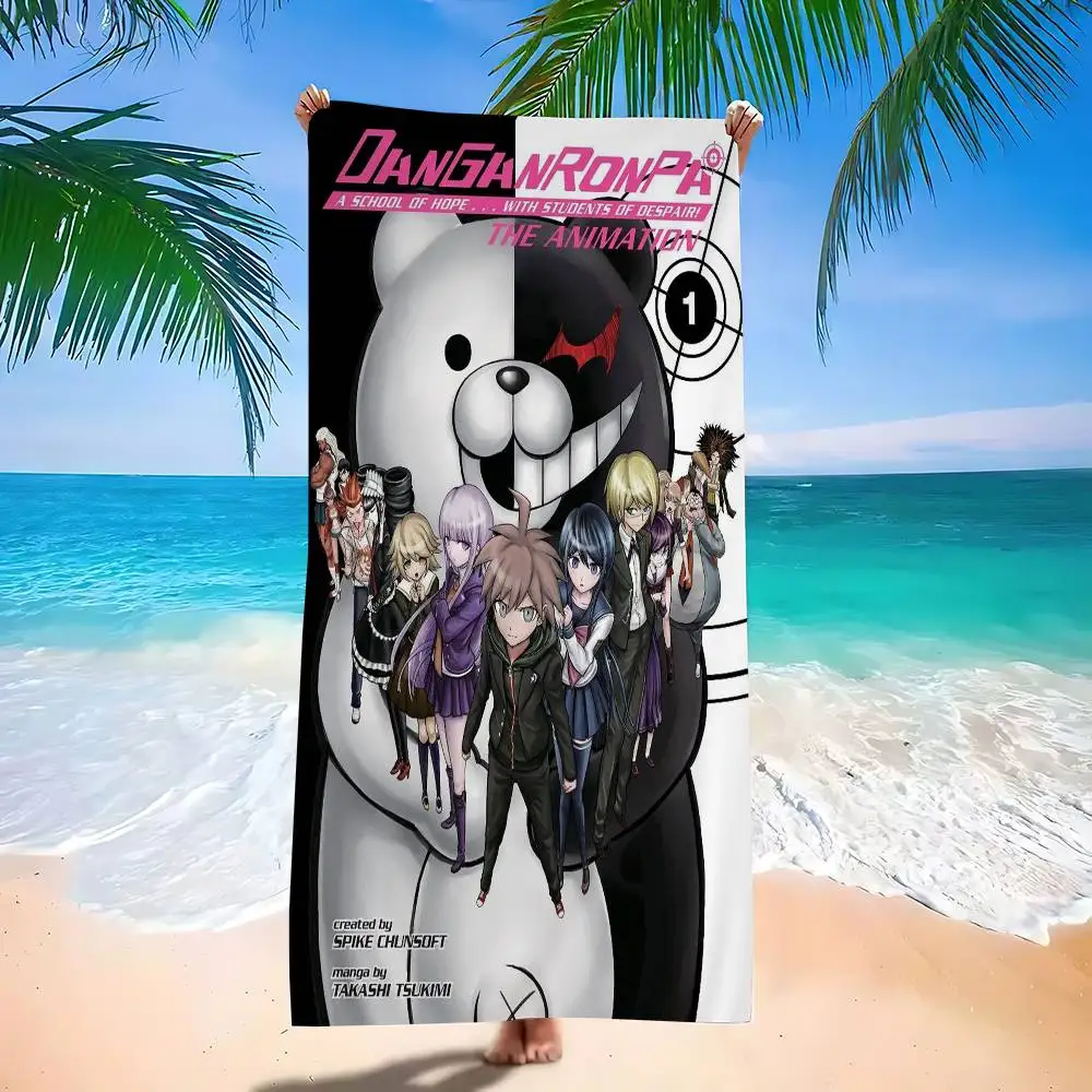 Classic Anime Danganronpa Movie Anime Beach Swimming Towel Soft Absorbent Washcloth Children's Gifts for Kids Travel Camping Gym