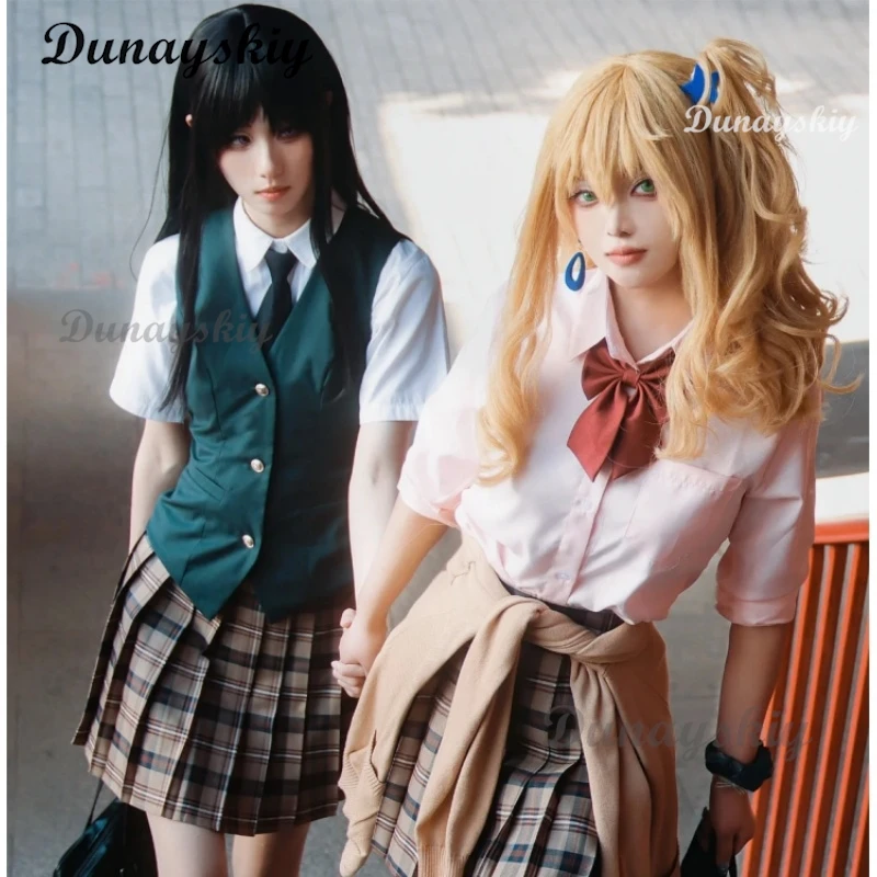 Anime Citrus Cosplay Aihara Yuzu Aihara Mei Cosplay Costume School Uniform Skirt Suit Wig Woman Halloween Party Costume