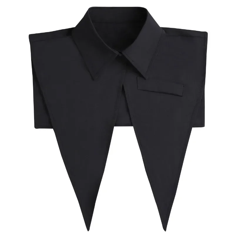 fake dress shirt Fake Shirt Tip Collar Detachable Half Shirt Flat Dickey Big Pionted Long Lapel Scarf Women False Kit
