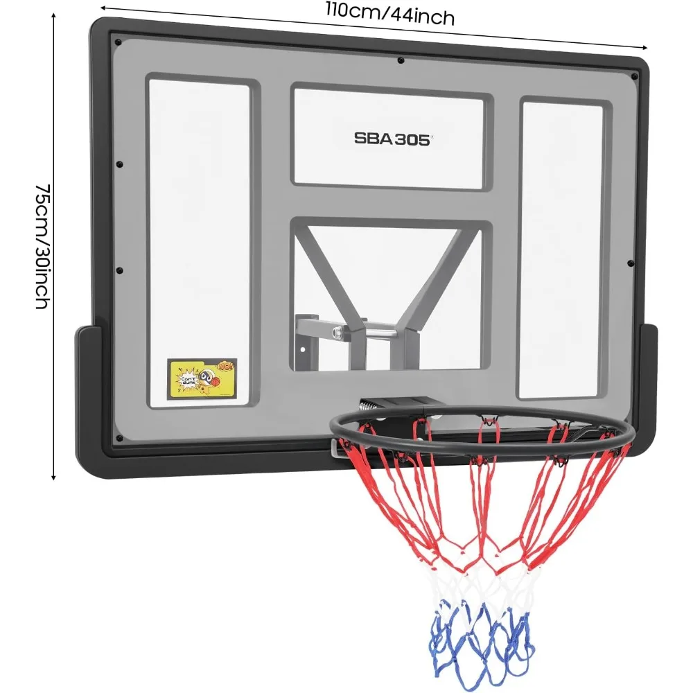 Verstelbaar basketbalringsysteem voor binnen en buiten met paalmontage en montagebeugel voor basketballiefhebbers van huisdieren