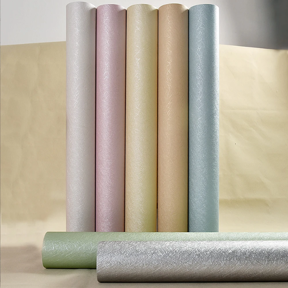 

40cm DIY Silk Waterproof Wallpaper Bedroom Living Room Background Wall Sticker Modern Solid Color Self-adhesive Wallpaper Home ﻿