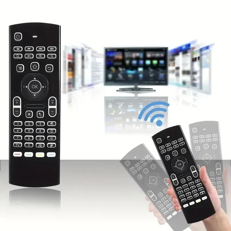 MX3 Backlit Air Mouse Smart Voice Remote Control 2.4G RF Wireless Keyboard IR Learning For Android TV Box X96 mini H96 MAX