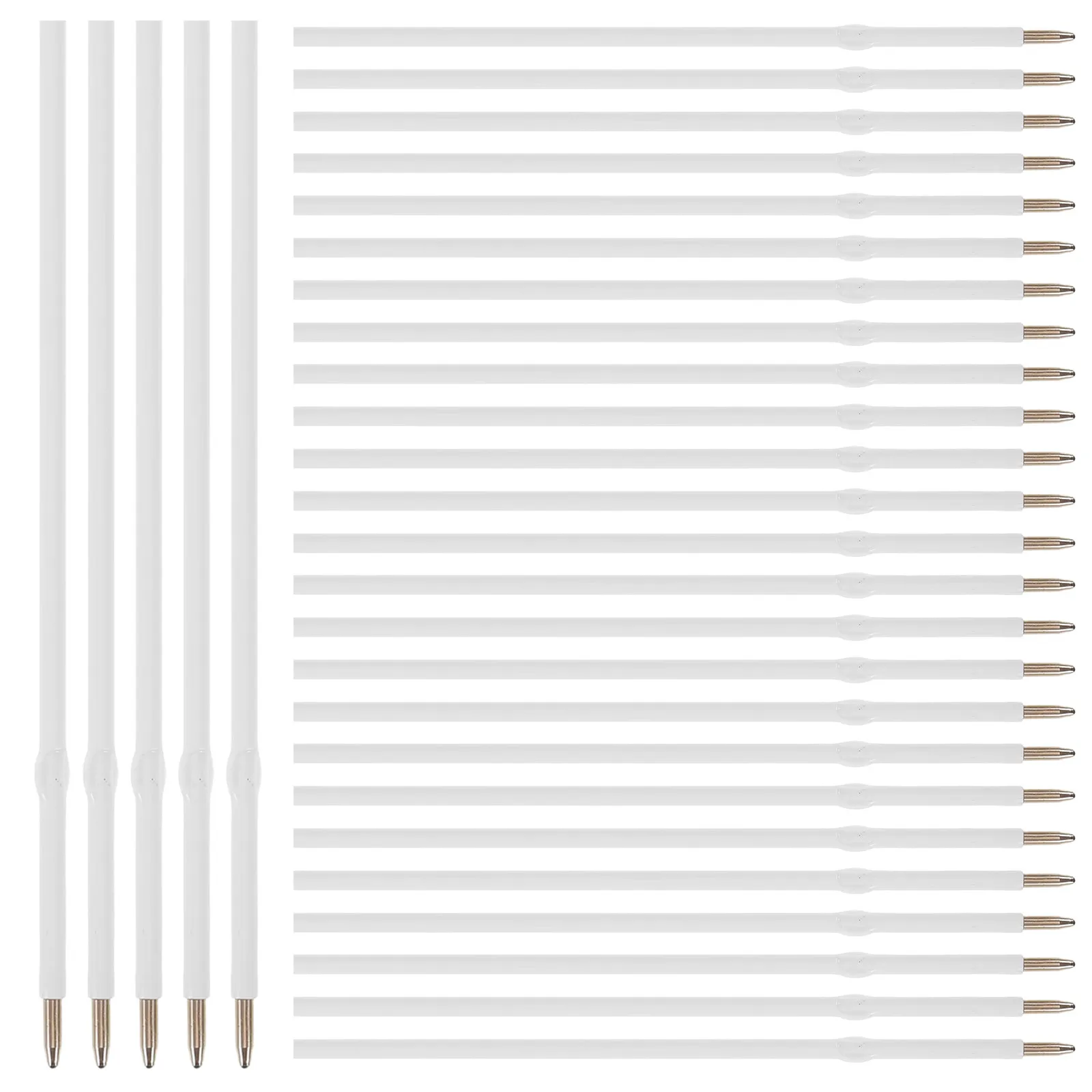 

200 шт. черных пластиковых стержней для шариковых ручек, универсальные, с гладким письмом, для офиса и школы