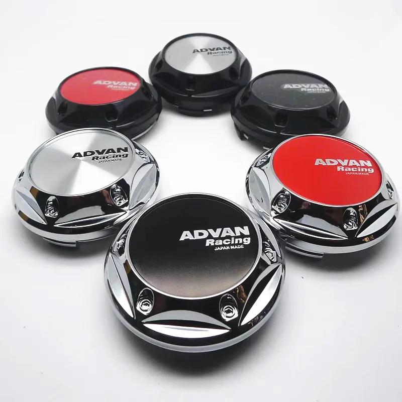 4pcs 68mm 62mm For ADVAN RACING Wheel Hubcaps Center Cap Car Rims Replace Dust-proof Cover Auto Styling Accessories