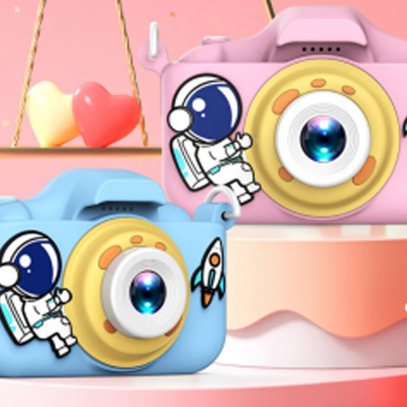 Mini Cartoon Spaceman  Camera 2 Inch HD Screen Educational Children Toys Portable Video Digital Camera SLR Camera For Kid Gifts