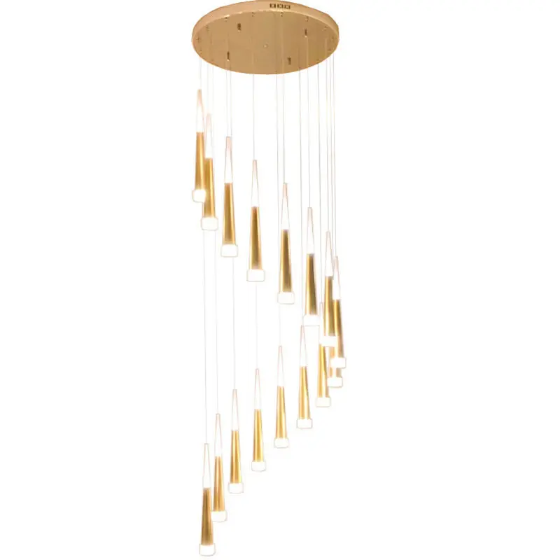 

Revolving, stairs, chandeliers, living room, duplex, in a long building