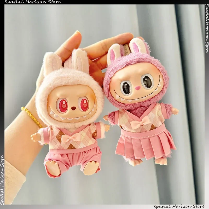 15/17/20 cm Britische Uniform Mini Puppe Kleidung Labubu I II Idol Puppen JK Set Korea Kpop SVT Plüsch Puppe Kleidung Zubehör