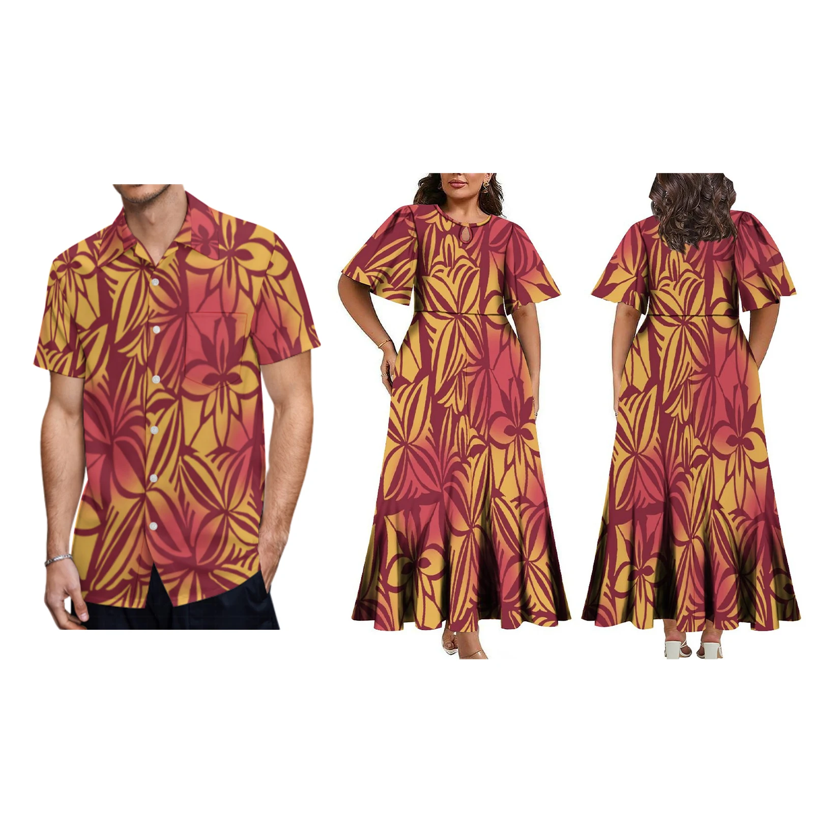 2025 Polynesian Tribal Clothing Samoa Summer Women Printed Dress Islander Tribal Design Pattern Hawaii Clothing Customized