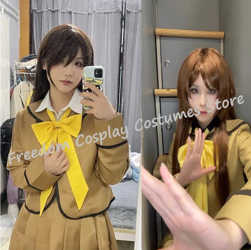 애니메이션 나나미 모모조노 코스프레 의상 가발 카미사마 러브 키스 나나미 코스프레 성인 여성 JK 교복 할로윈 의상