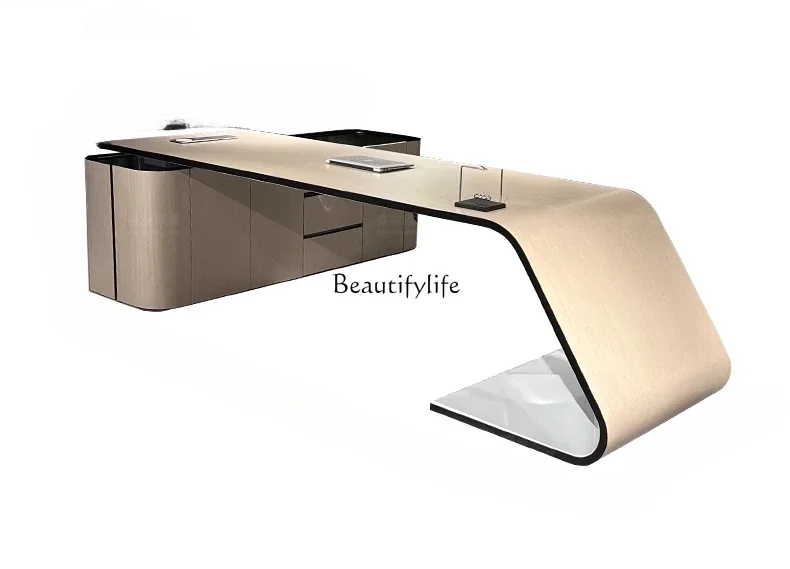 

54-*Boss table President table Simple modern atmosphere Single CEO General manager High-end desk