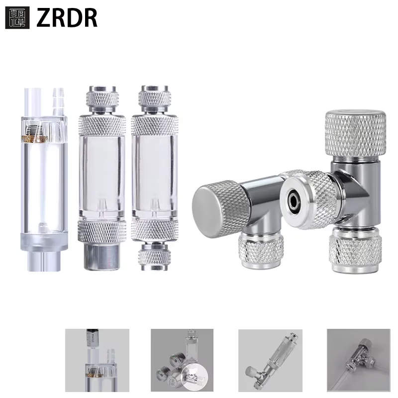 ZRDR Aquarium CO2 Generator Regulator Metal Single/Double Head Fine Tuning Valve Fish Tank Bubble Counter Aquatic Equipment