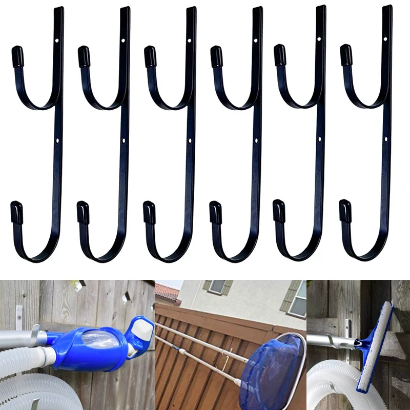 

2-10 шт., универсальный органайзер из алюминиевого сплава, комплект крючков, аксессуары для бассейна, телескопическая вешалка для скиммера, садовый крючок