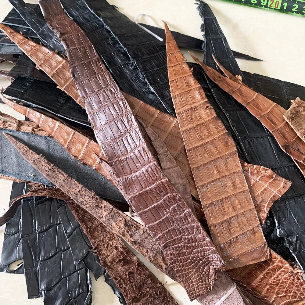 

Various colors genuine crocodile skin can be used to make watch straps, pendants, and various handmade crafts DIY Leather