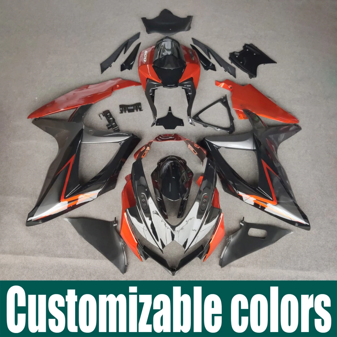 Fit For Suzuki GSXR600 GSXR750 K8 K9 2008 - 2010 Full Fairing Bodywork Panel Kit Set GSX-R GSX R GSXR 600 750 2009 08 09 10