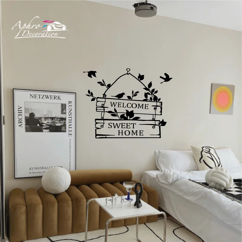 

welcome sweet home door sign decoration wall decals decorative vinyl wall stickers for home