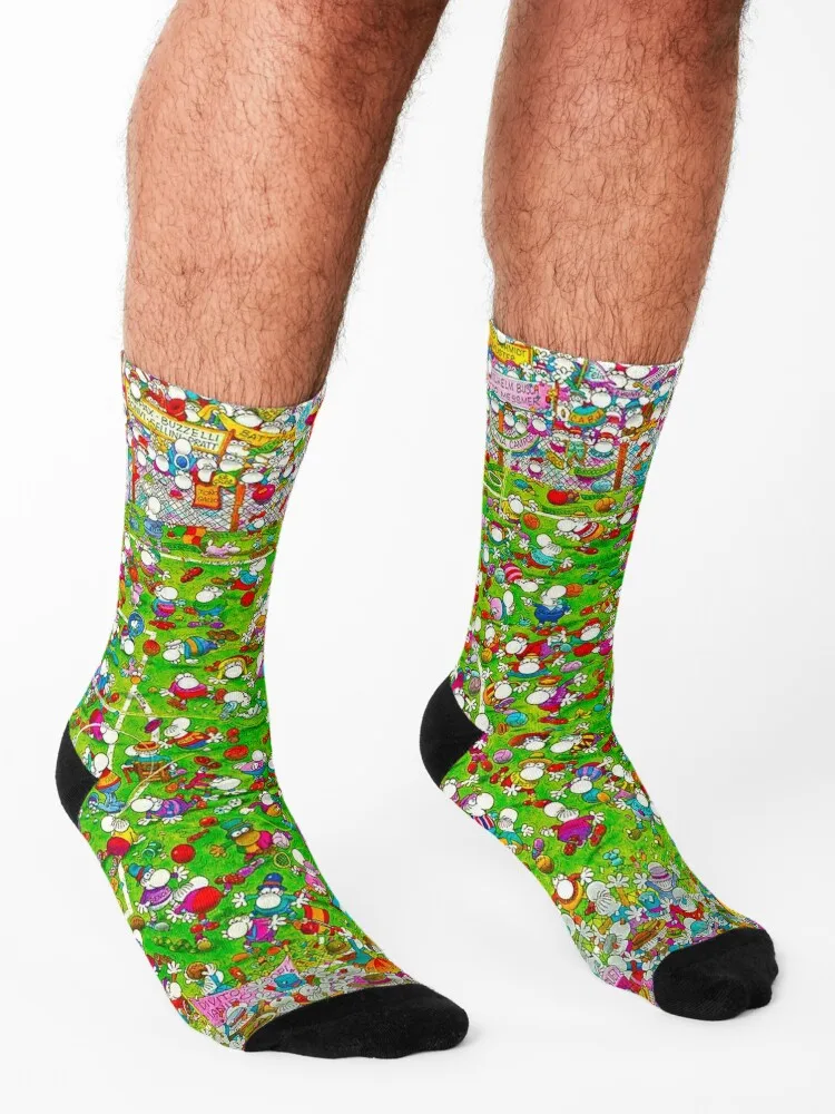 Chaussettes amples Mordillo The Match pour hommes, non ald girl