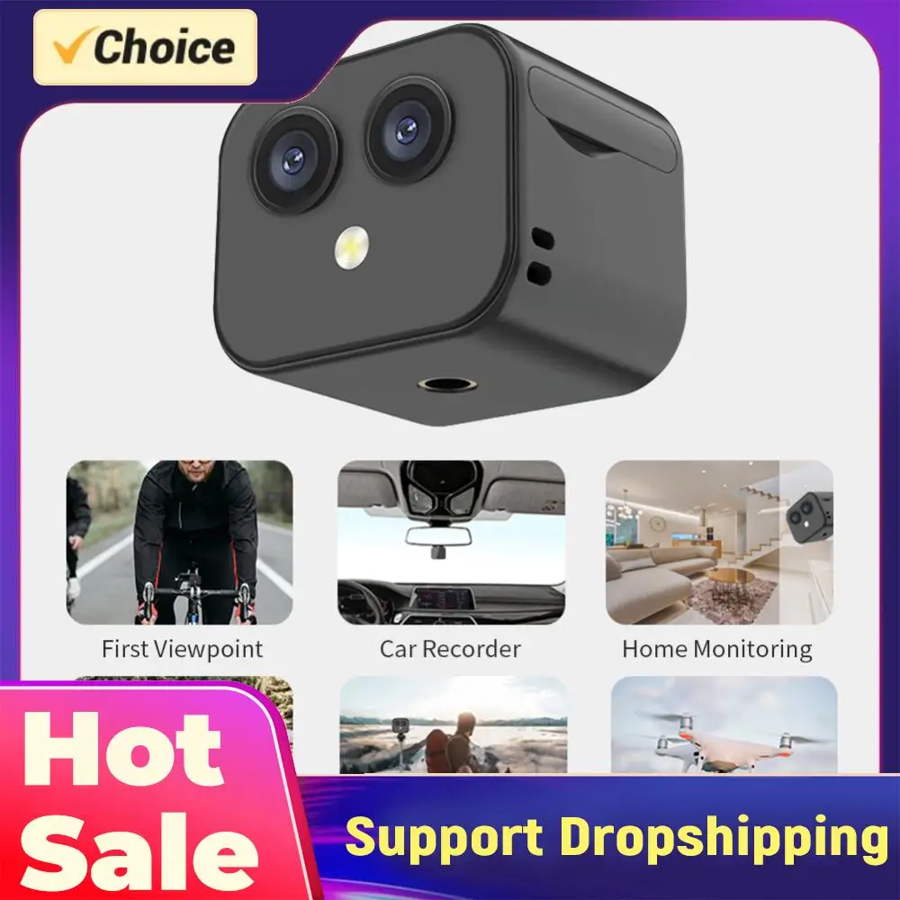 

Видеорегистратор с ночным видением, камера для видеонаблюдения, перезаряжаемая через USB, домашняя видеокамера с удаленным просмотром для использования в помещении и на улице