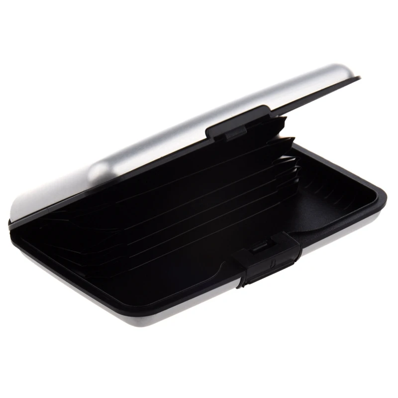 アルミクレジットカードホルダー、メタルウォレット、1サイズ、シルバー2x