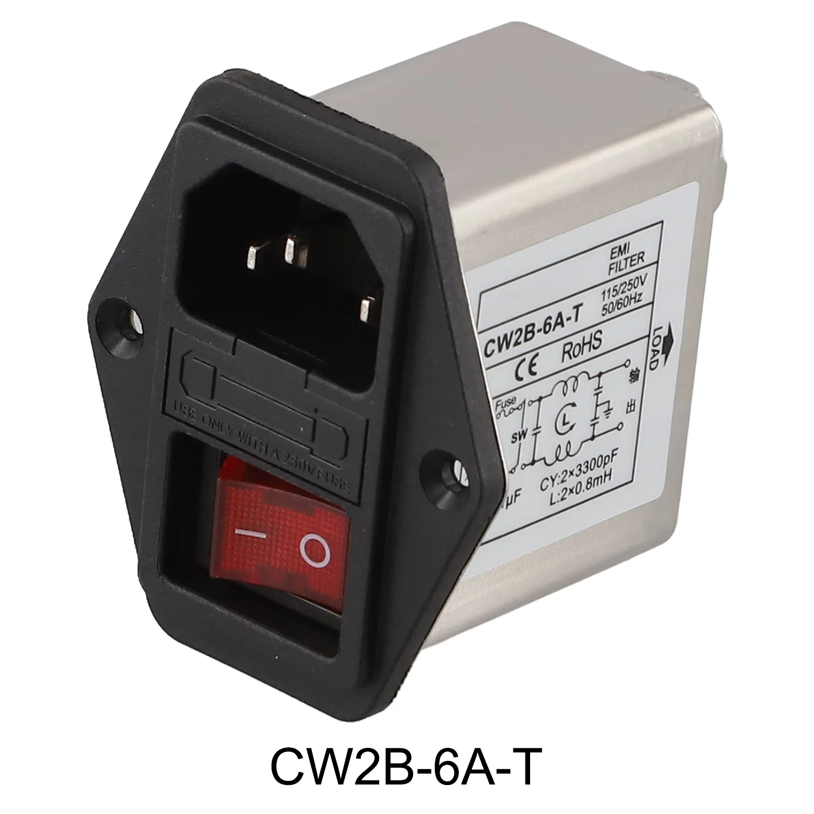 High Performing CW2C T CW2B T Power Filter With Light Safety Switch For Communication & Mechanical Equipment