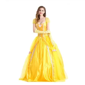 Langes Kleid für Halloween, Schöne, Schönheit und Biest, Prinzessin Bellekleid, schöner Umhang, Maskerade, Karneval, schöner Anzug 6 Hauptverkaufskleid Schöne EA Beast Debütant - №4