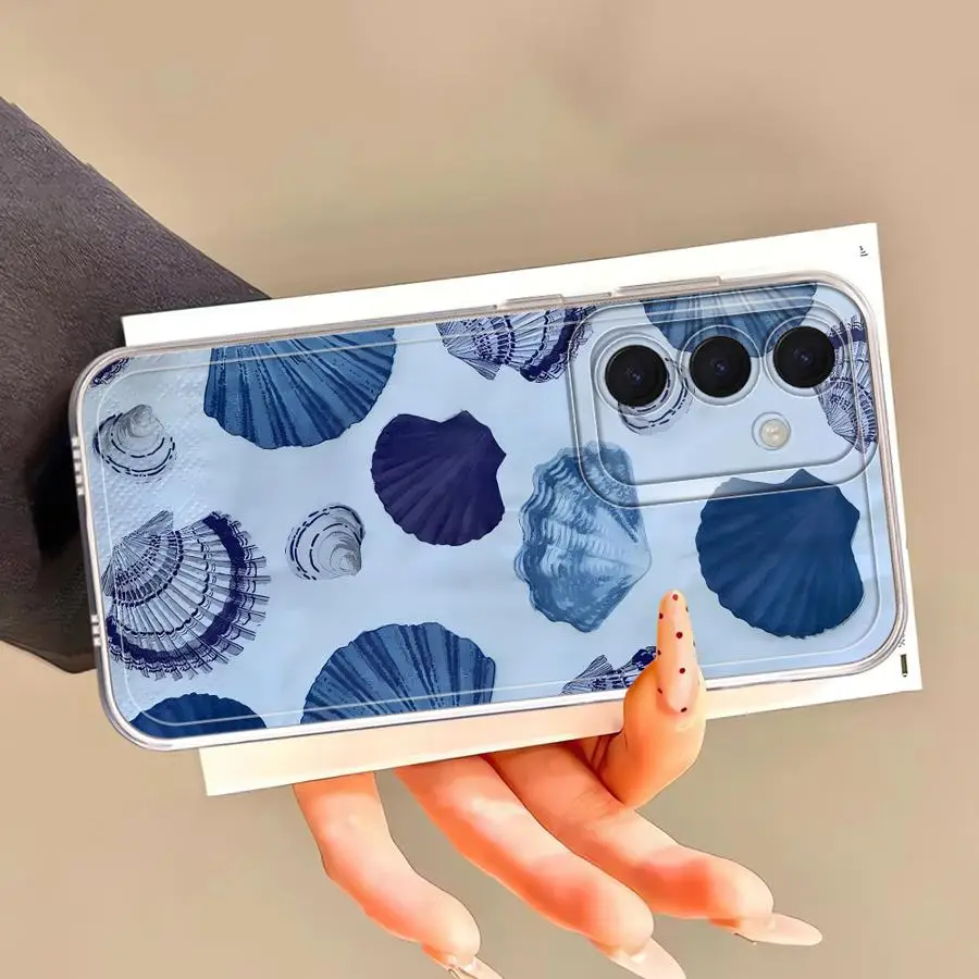 حافظة لهاتف سامسونج جالاكسي A14 A16 A13 A71 A72 A25 A34 A73 A22 A15 A12 A35 A35 غطاء شفاف #4