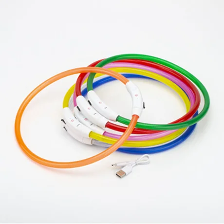 Led Usb Dog Collar Pet Dog Night Luminous Charge Collar Led Night Safety Flashing Glow Dog Loss Prevention Collar Pet Accessorie